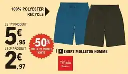 E.Leclerc Tissaia basics short molleton homme offre