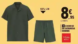 E.Leclerc Tissaia basics chemise ou bermuda homme offre