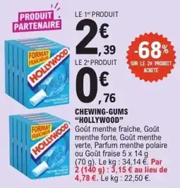 E.Leclerc Hollywood chewing-gums offre