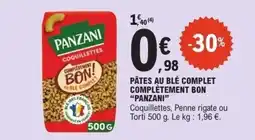 E.Leclerc Panzani pates au ble complet completement bon offre