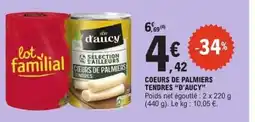 E.Leclerc D'aucy coeurs de palmiers tendres offre