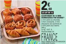 E.Leclerc Assortiment de 12 mini viennoiseries pur beurre offre
