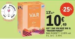 E.Leclerc Maison parsat igp var vin rose bib offre