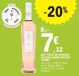 E.Leclerc "Berne" Aop cotes de provence vin rose grande recolte offre