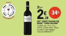 E.Leclerc Terra vallona igp comte tolosan vin rouge offre