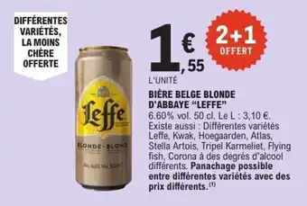 E.Leclerc Leffe Bière belge blonde d'abbaye offre