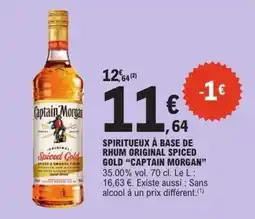 E.Leclerc Captain Morgan Spiritueux a base de rhum original spiced gold offre
