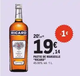 E.Leclerc Ricard pastis de marseille offre