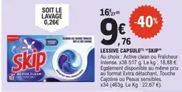 E.Leclerc Skip Lessive Capsule offre