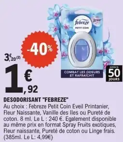 E.Leclerc Febreze desodorisant offre