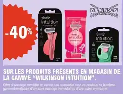 E.Leclerc Wilkinson Intuition sur les produits presents en magasin de la gamme offre