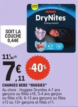 E.Leclerc Huggies changes bebe offre