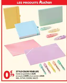 Auchan Stylo color your life offre