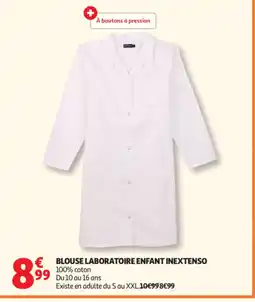 Auchan INEXTENSO Blouse laboratoire enfant offre