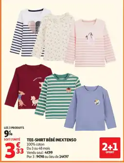 Auchan INEXTENSO Tee-shirt bébé offre
