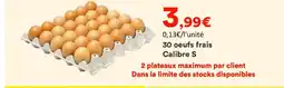 Hmarket 30 oeufs frais offre