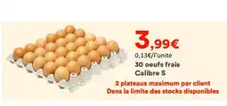 Hmarket 30 oeufs frais Calibre S offre