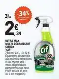 E.Leclerc Cif - ultra max multi-degraissant citron offre