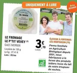 E.Leclerc Le fromage le p'tit vevey offre