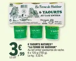 E.Leclerc 6 yaourts natures offre
