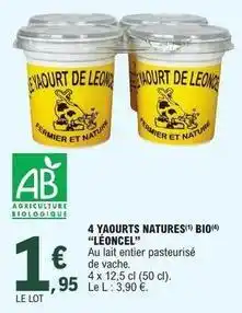 E.Leclerc L'oréal - 4 yaourts natures bio offre