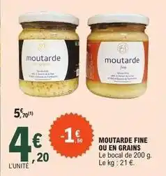 E.Leclerc Moutarde fine ou en grains offre