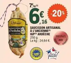 E.Leclerc Saucisson artisanal à l'ancienne igp offre