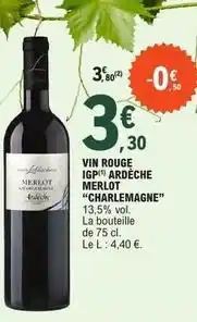 E.Leclerc Vin rouge igp ardeche merlot offre