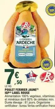 E.Leclerc Label rouge - poulet fermier jaune igp offre