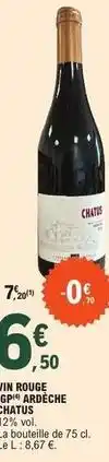 E.Leclerc Vin rouge igp abreche offre
