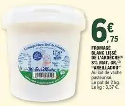 E.Leclerc Fromage blanc lisse de l'ardèche offre