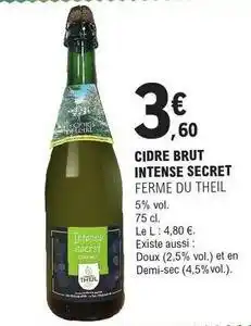 E.Leclerc Brut - cidre intense secret offre