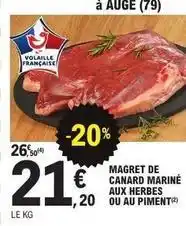 E.Leclerc Canard - magret de marine aux herbes ou au piment offre