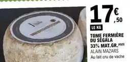 E.Leclerc Tome fermière du ségala 33% mat.gr offre