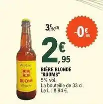 E.Leclerc Bière blonde rums offre