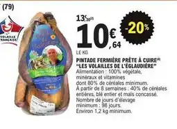 E.Leclerc Pintade fermière prête à cuire offre