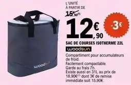 E.Leclerc Sac de courses isotherme 22l offre