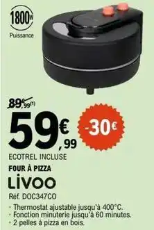 E.Leclerc Livoo - ecotrel incluse four a pizza offre