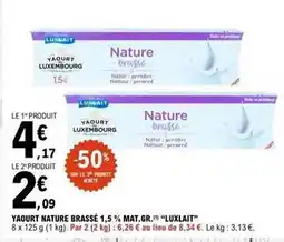 E.Leclerc Yaourt nature brassé offre