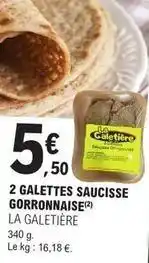 E.Leclerc 2 galettes saucisse gorronnaise offre