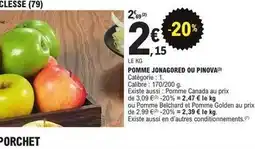 E.Leclerc Pomme jonagored ou pinova offre