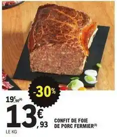 E.Leclerc Confit de foie de porc fermier offre