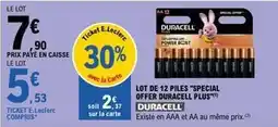 E.Leclerc Duracell - lot de 12 piles special offer plus offre
