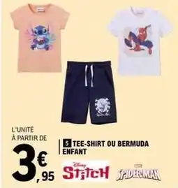 E.Leclerc Spiderman - tee-shirt ou bermuda enfant offre