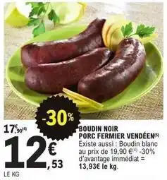 E.Leclerc Boudin noir porc fermier vendées offre