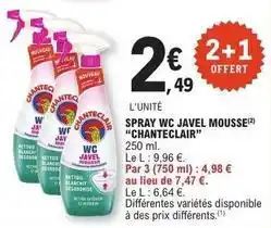E.Leclerc Chanteclair - spray wc javel mousse offre
