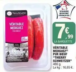 E.Leclerc Véritable merguez pur boeuf thierry offre