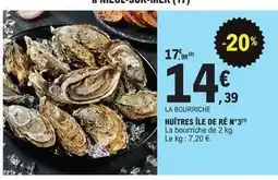 E.Leclerc Huitres le de ré n°3 offre