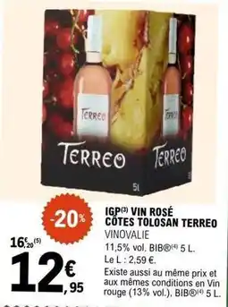 E.Leclerc Vinovalie - igp vin rosé cotes tolosan offre