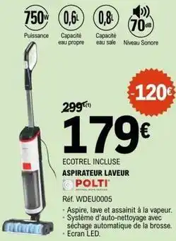 E.Leclerc Aspirateur laveur polti offre